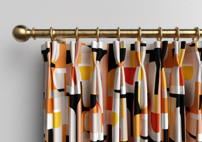 Archways, Orange - Made to Measure Curtains - Image 10